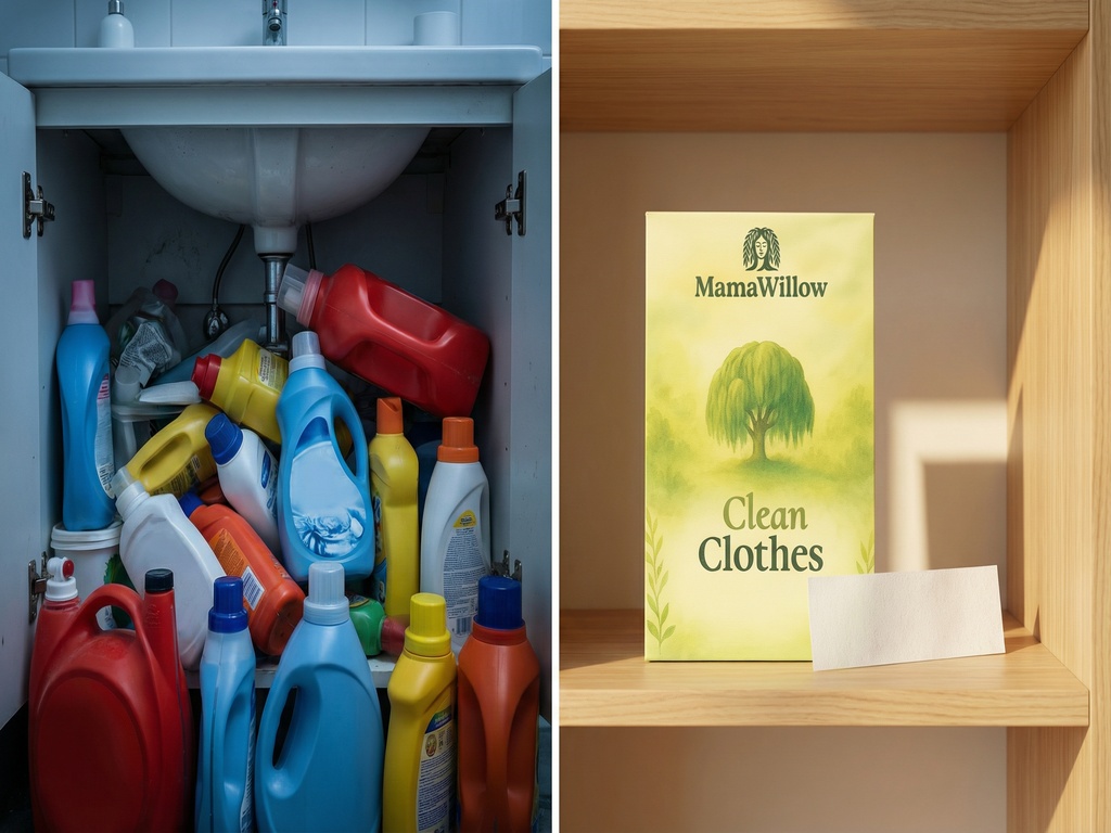 Confronto: flaconi di plastica vs fogli ecologici MamaWillow