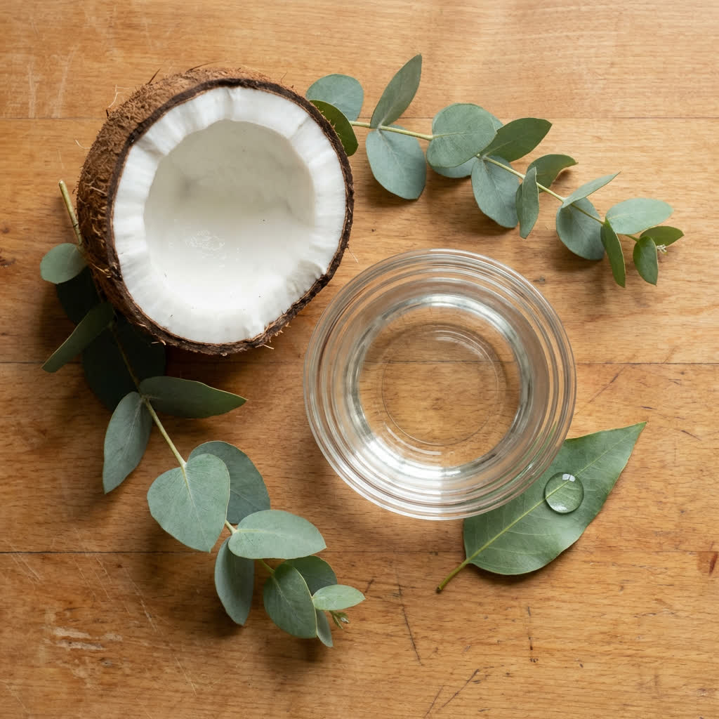 Ingredienti naturali trasparenti: cocco, estratti vegetali, formula bio-enzimatica