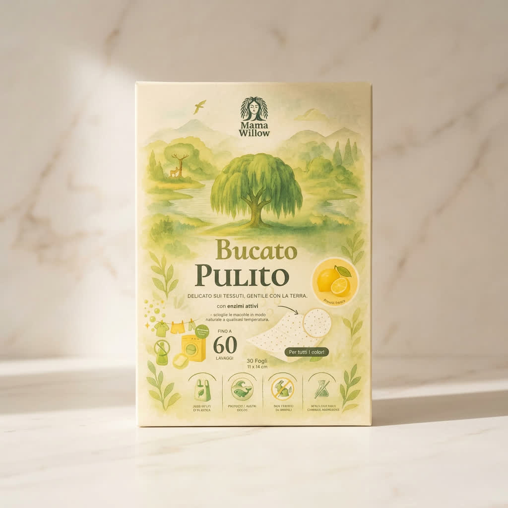 MamaWillow Bucato Pulito — confezione senza plastica